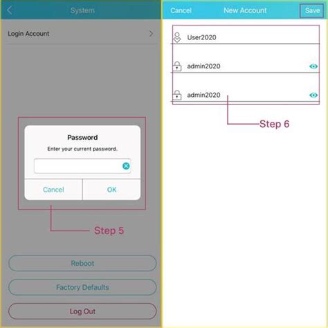 How should I change the login account and password of TP.